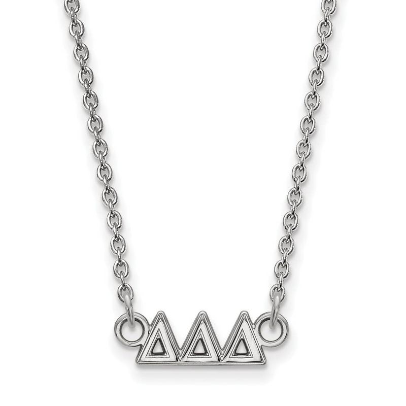 Sterling Silver Delta Delta Delta Xs Tiny Greek Letters Necklace